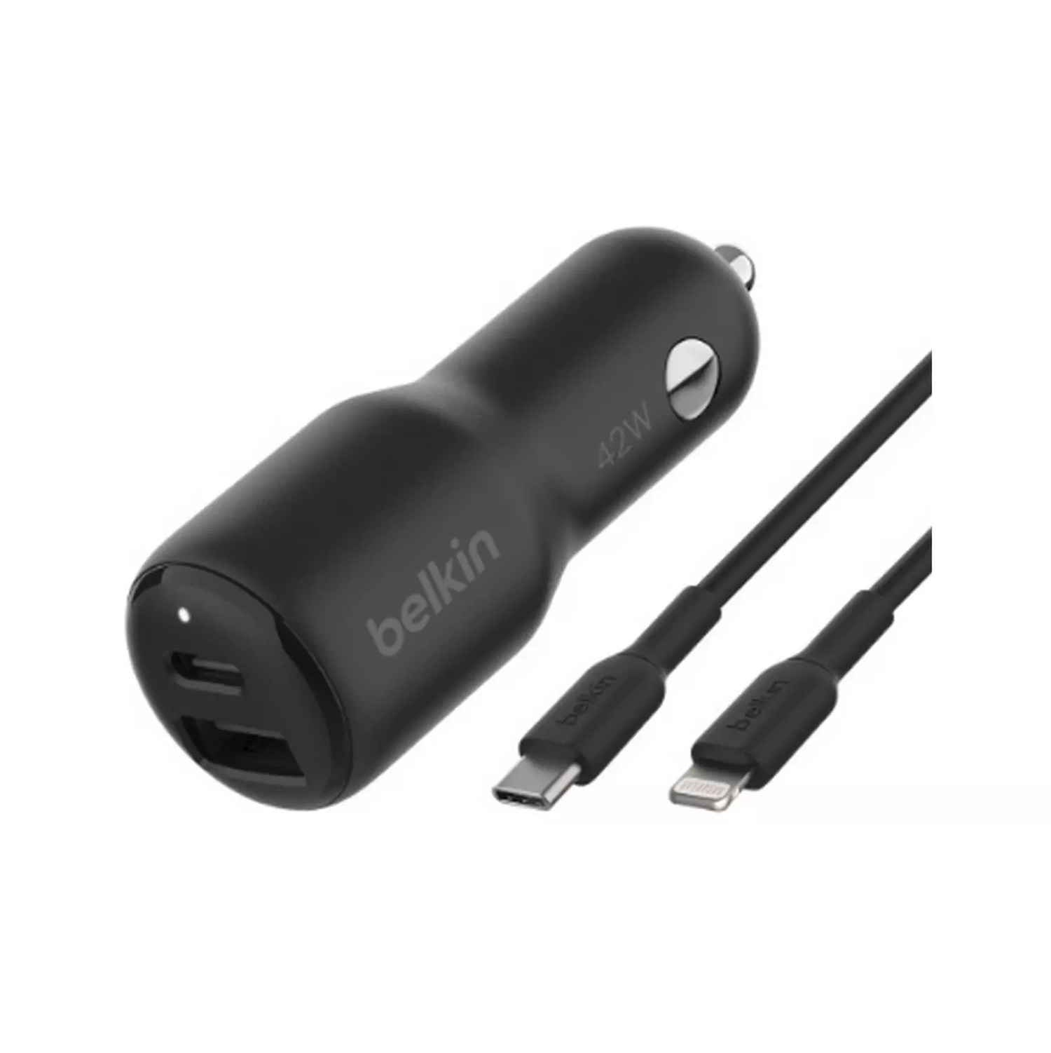 Belkin 42W USB-C and USB-A Car Charger - Black